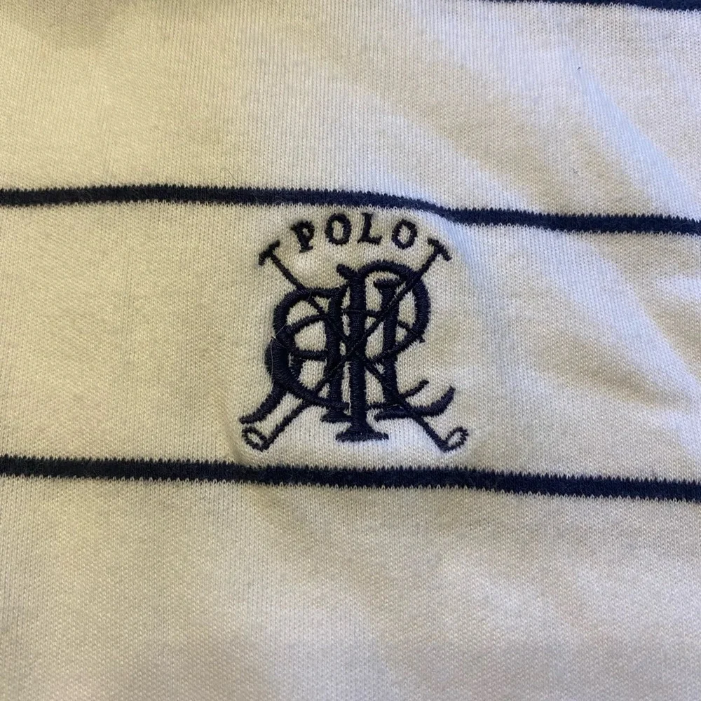 Polo by Ralph Lauren White Polo with Navy Trim
